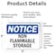 Signmission Non Flammable Storage OSHA Notice Sign, Vinyl Decal, 5in W x 3.5in L, 2PK OS-2PACK-NS-D-35-L-15051 - alternate 6